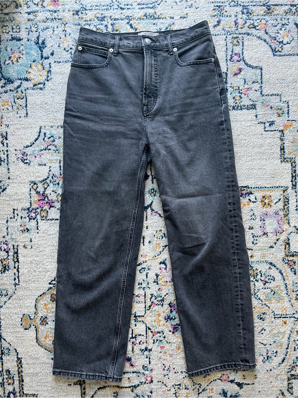 Everlane Straight-Leg High-Rise Black Jeans